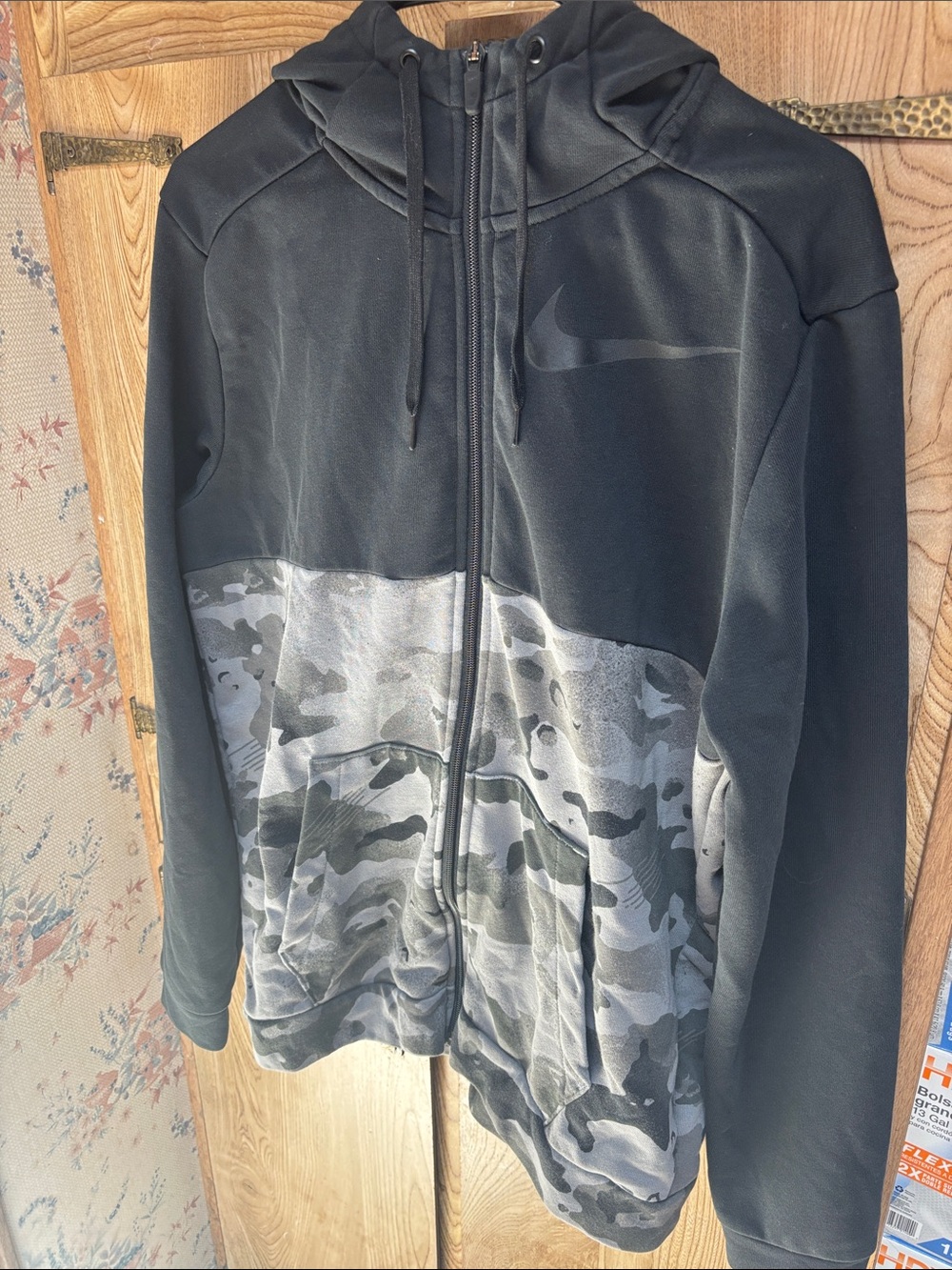 Nike Dri-FIT Full-Zip Black Hoodie Mens Size Medium